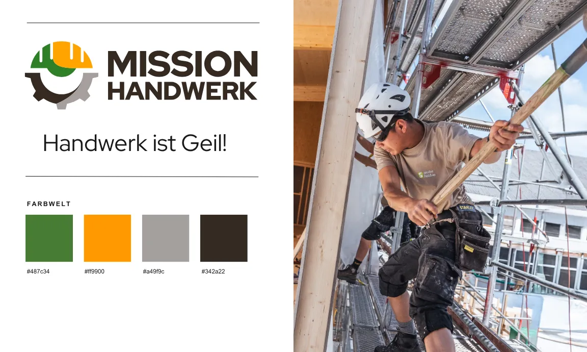 Grafikdesign-Referenz Mission Handwerk