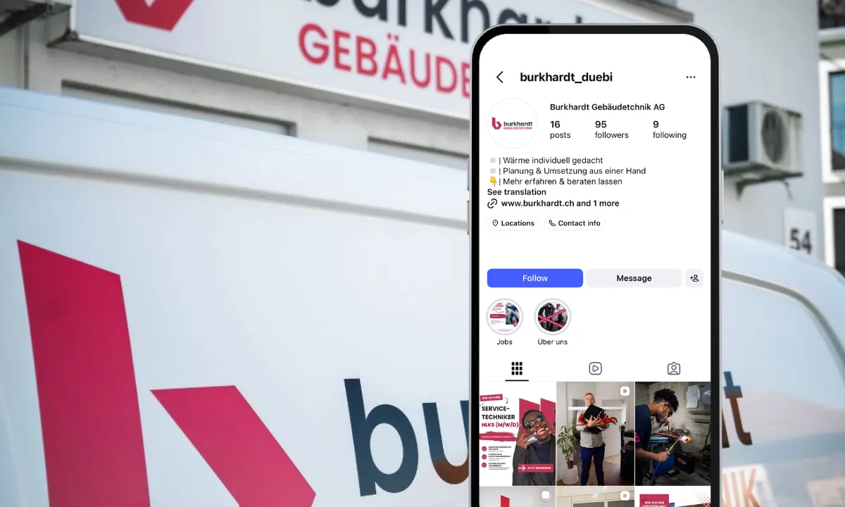 Social-Media-Referenz Burkhardt Gebäudetechnik AG